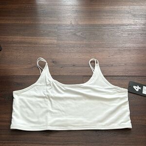 Fourlaps NWT Poise Longline Bra in White, size XXL, MSRP$54.00